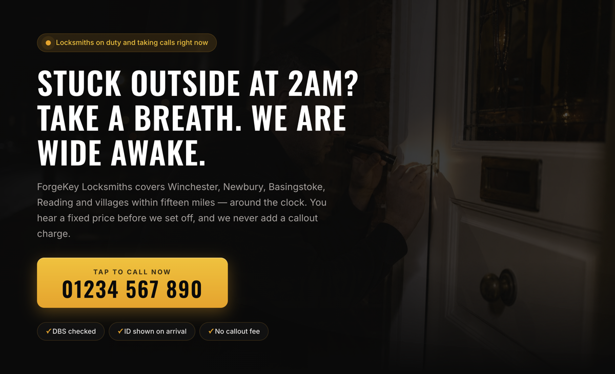 Locksmith website design concept